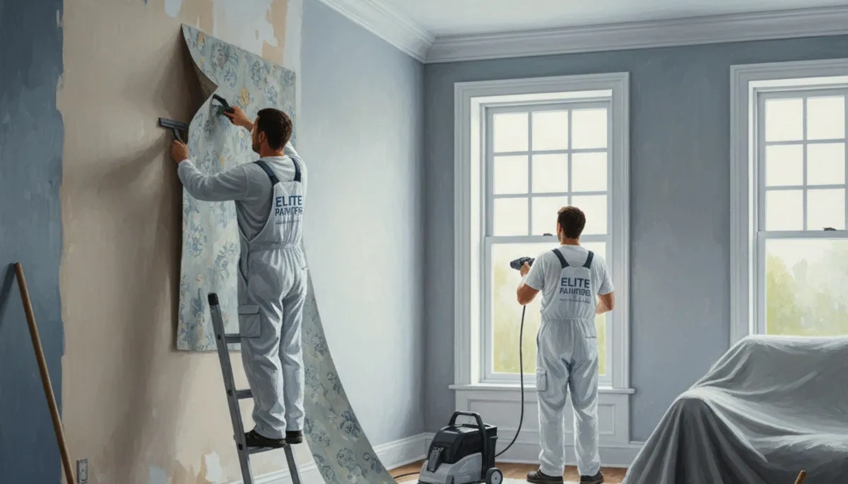 Berkeley, CA wallpaper removal service for smooth, paint-ready walls in a Bay Area home